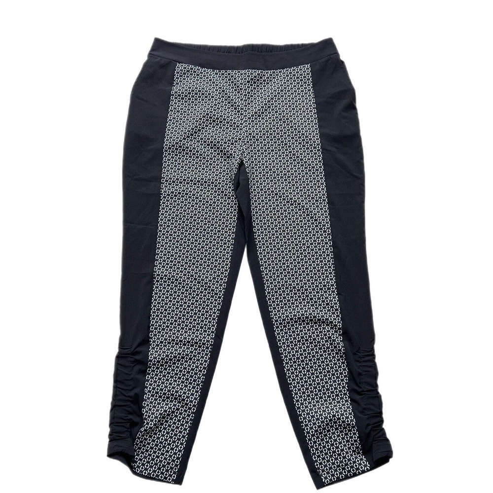 Zenergy by Chico's Size 2 Large Black Ankle Pants Stretch Pull-On Cropped